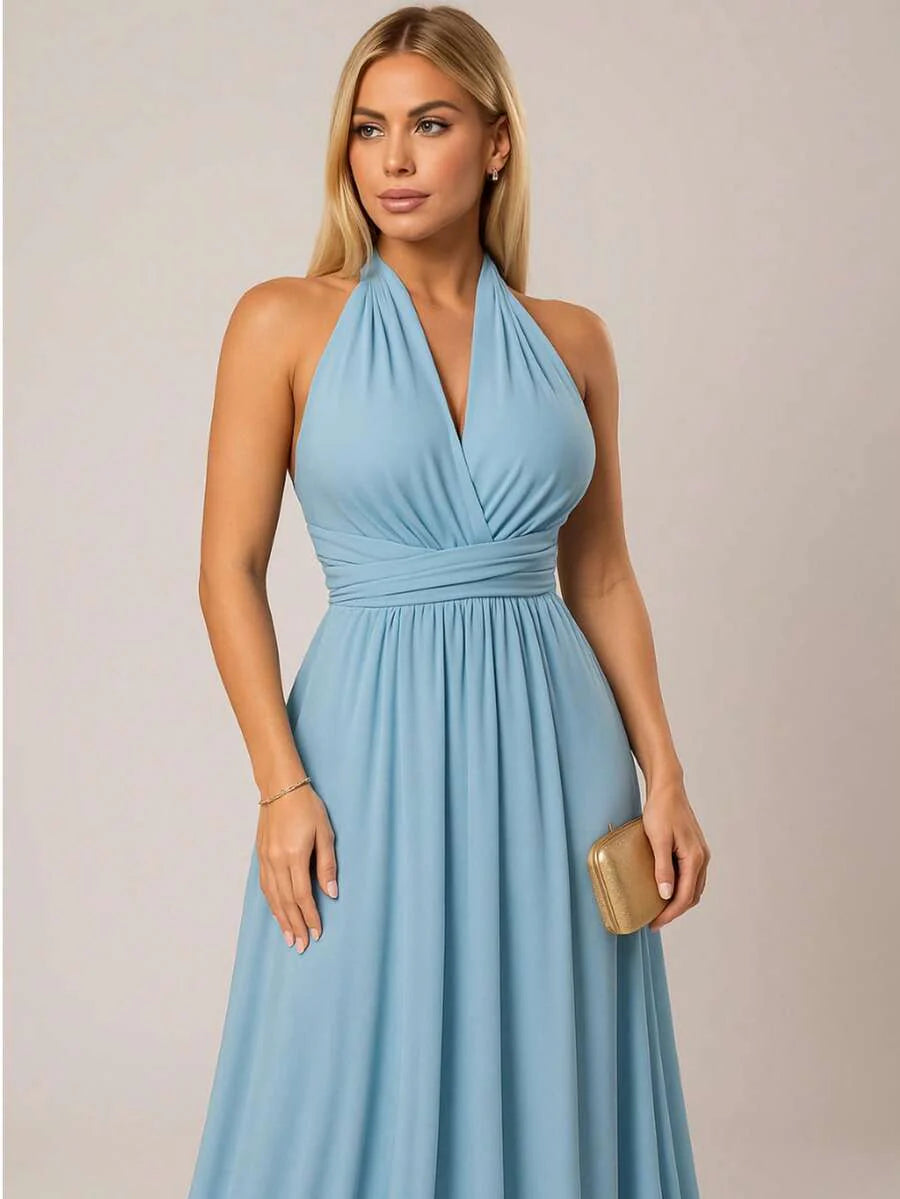 Vestido Longo Elegante Sem Mangas