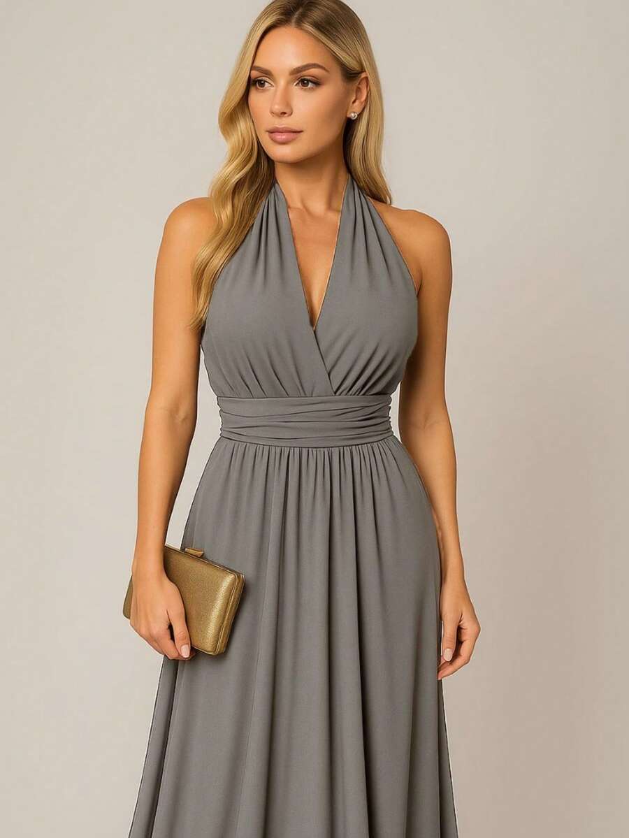 Vestido Longo Elegante Sem Mangas