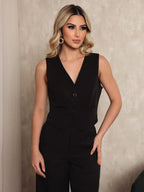 Conjunto Alfaiataria Feminino Moderno com Colete