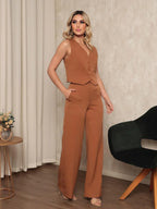 Conjunto Alfaiataria Feminino Moderno com Colete