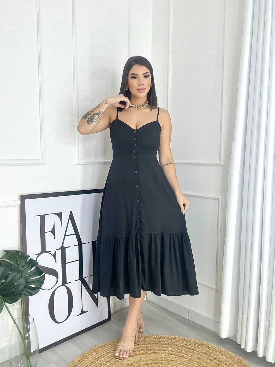 Vestido Midi Ayla – Moderno e Sofisticado