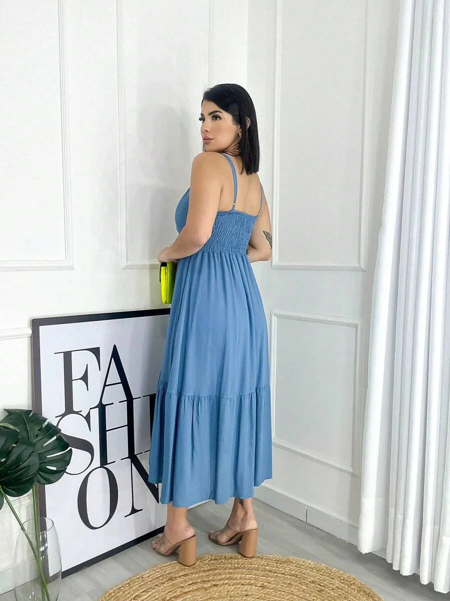 Vestido Midi Ayla – Moderno e Sofisticado