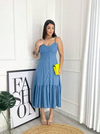 Vestido Midi Ayla – Moderno e Sofisticado