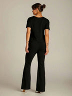 Conjunto Moletinho Feminino com Calça Pantalona e Blusa Mullet