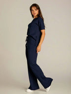 Conjunto Moletinho Feminino com Calça Pantalona e Blusa Mullet