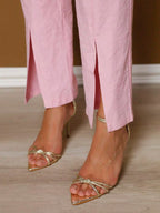 Conjunto Social Feminino com Colete e Calça em Tecido Marrant