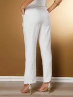 Conjunto Social Feminino com Colete e Calça em Tecido Marrant