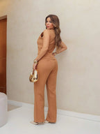 Conjunto Social Feminino com Colete e Calça