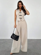 Conjunto 2 Peças Feminino Casual Elegante