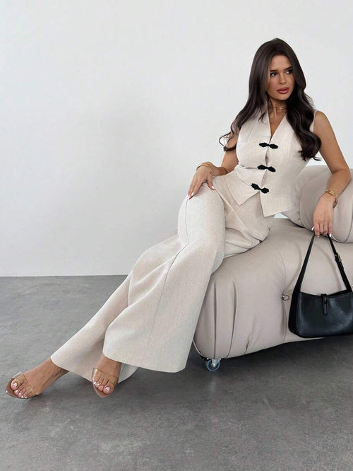 Conjunto 2 Peças Feminino Casual Elegante