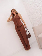 Conjunto Social Feminino com Colete e Calça