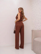 Conjunto Social Feminino com Colete e Calça