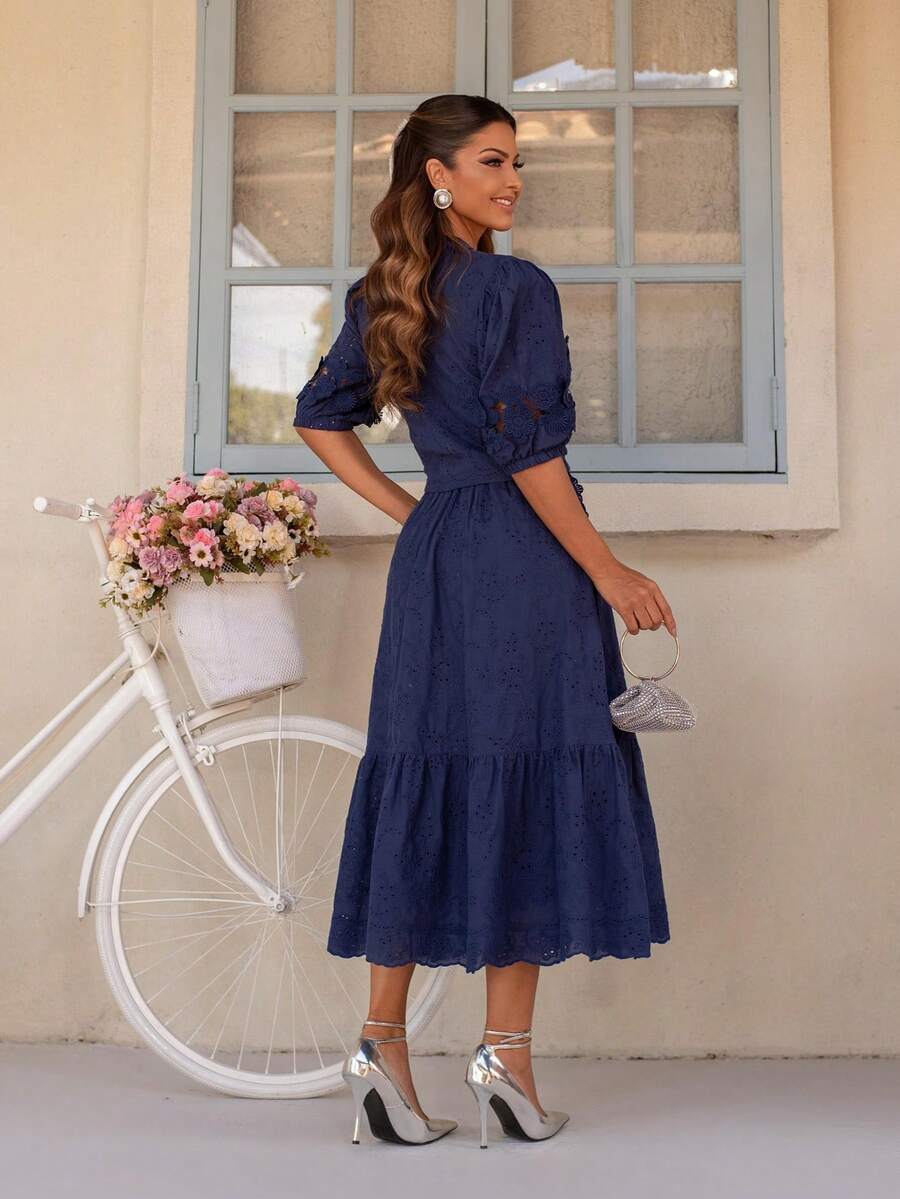 Conjunto 2 Peças com Blusa Cropped e Saia de Babados