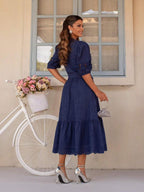 Conjunto 2 Peças com Blusa Cropped e Saia de Babados