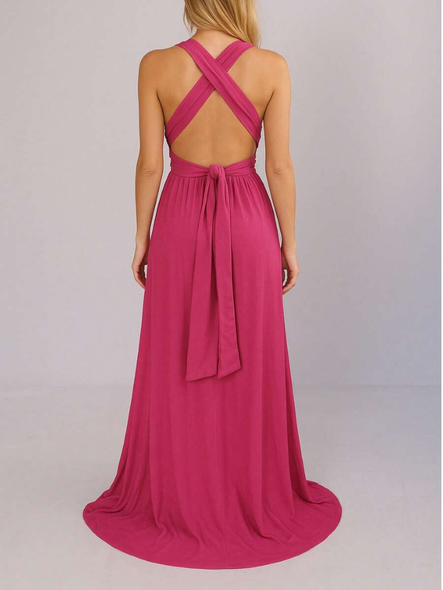 Vestido Longo Elegante Sem Mangas