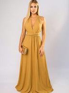 Vestido Longo Elegante Sem Mangas