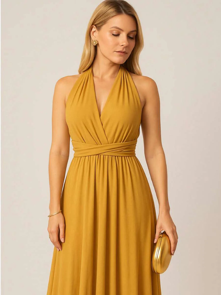 Vestido Longo Elegante Sem Mangas