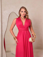 Vestido Longo Elegante Sem Mangas