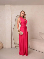 Vestido Longo Elegante Sem Mangas