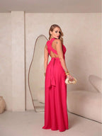 Vestido Longo Elegante Sem Mangas