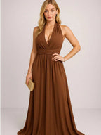 Vestido Longo Elegante Sem Mangas